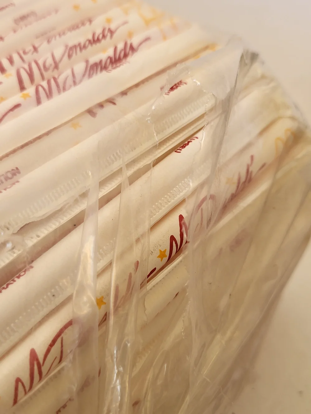 Vintage 1991 McDonald's Paper Wrapped Straws Approx 250+